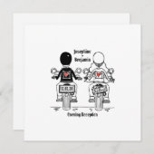 Biker Motorcycle Evening Weddenschap Kaart (Voorkant / Achterkant)
