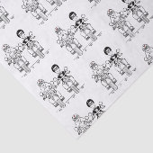 Biker Motorcycle Weddenschap Tissue Paper Tissuepapier (Detail)