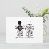 Biker Motorcycle Wedding  Bedankkaart (Staand voorkant)