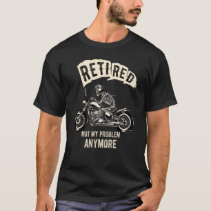 Biker Motorfiets Pensioenplan Om Vintage C Te Rijd T-shirt