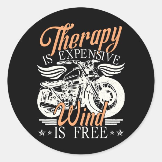 Biker Motorfiets Rider Biker Ronde Sticker (Voorkant)