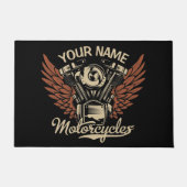 Biker Motorrijwielen Motorvoeringkooi personaliser Deurmat (Voorkant)