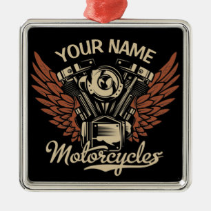 Biker Motorrijwielen Motorvoeringkooi personaliser Metalen Ornament