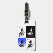 Biker MTB BMX CYCLIST-stickers Bagagelabel (Voorkant verticaal)
