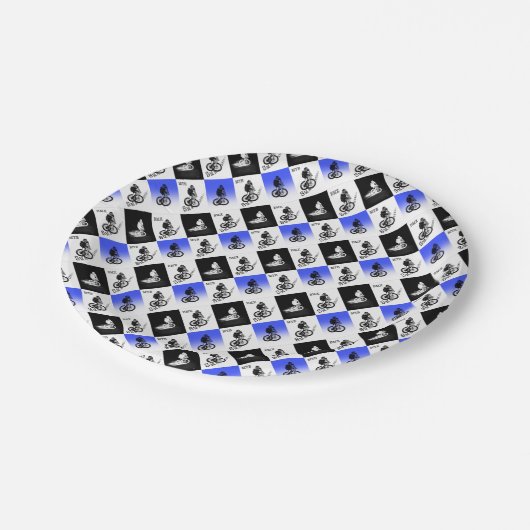 Biker MTB BMX CYCLIST-stickers Papieren Bordje (Gekanteld)