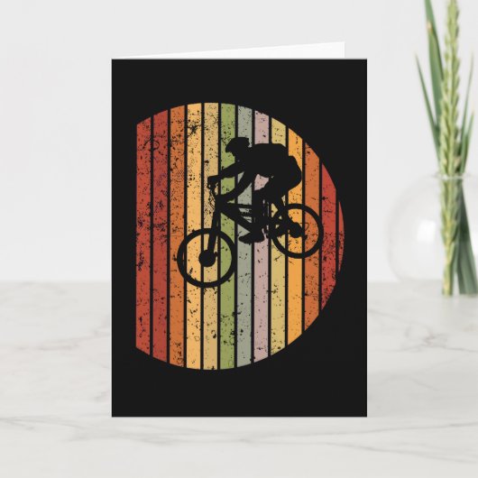 Biker MTB Sunset Gift Kaart (Voorkant)