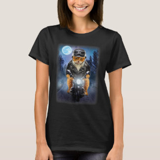 Biker Oranje Kat Rijdend op Motor, Galaxy Ijsachti T-shirt