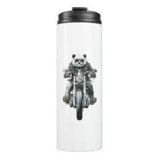 Biker Panda Thermosbeker