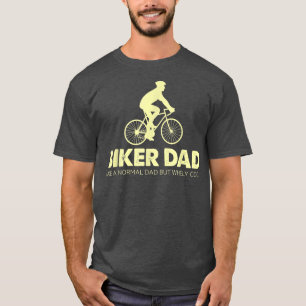 Biker papa als een normale vader die fietst van ee t-shirt