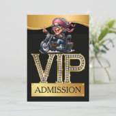 BIKER PARTY VIP-toegang Kaart (Staand voorkant)