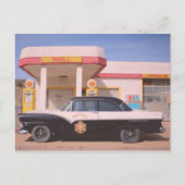 Biker Patrol Classic Car Service Station Briefkaart (Voorkant)