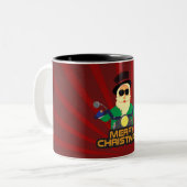 Biker Père Noël Mug (Devant gauche)