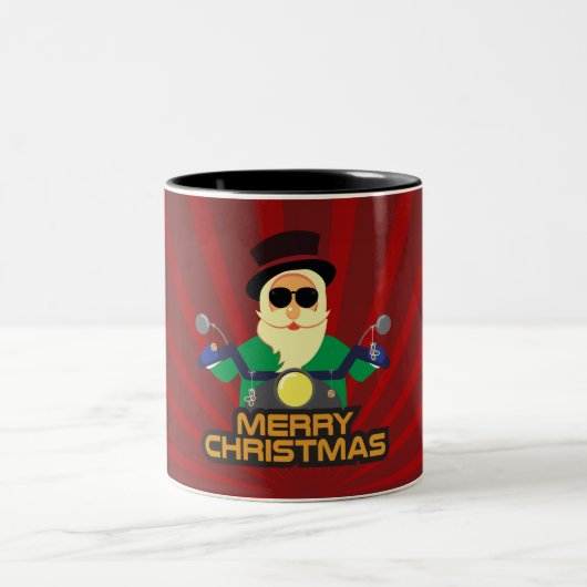 Biker Père Noël Mug (Centre)