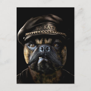 Biker Pug Briefkaart