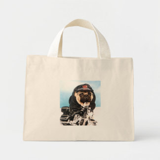 Biker Pug Canvas tas