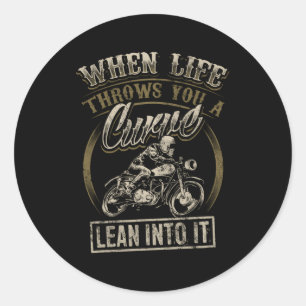 Biker Quote Motorcycle Gezegde Liefde Rijden Ronde Sticker