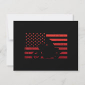 Biker Red US Flag Motorcycle Patriot (Achterkant)
