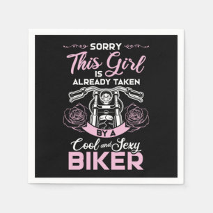 Biker Retrovintage Sorry dat dit meisje al in gebr Servet