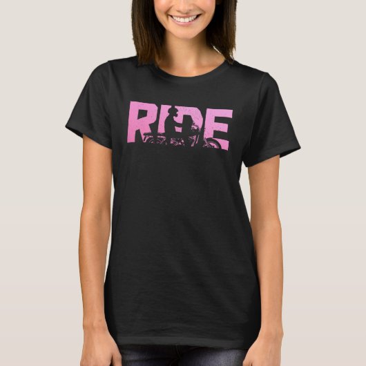 Biker RIDE Motorcycle  2 T-shirt (Voorkant)