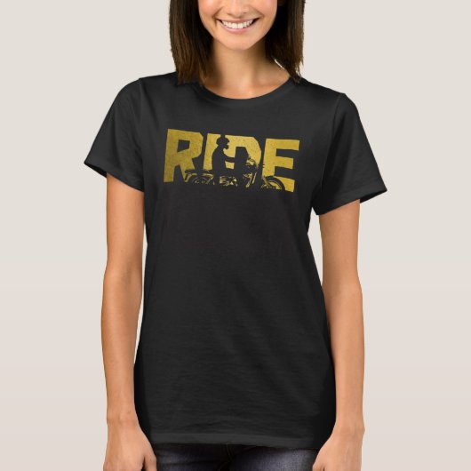 Biker RIDE Motorcycle T-shirt (Voorkant)