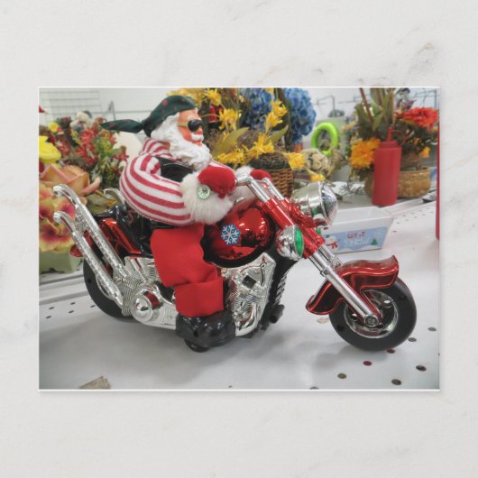Biker Santa Briefkaart (Voorkant)