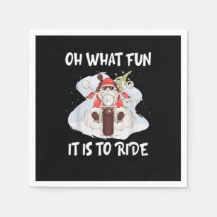 Biker Santa Motorcycle Fan Merry Kerstmis Ho Servet