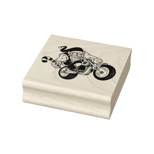 Biker Santa Rubberstempel (Stempel)