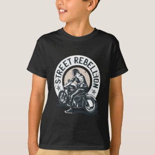 Biker Scorcher op een motorfiets T-shirt