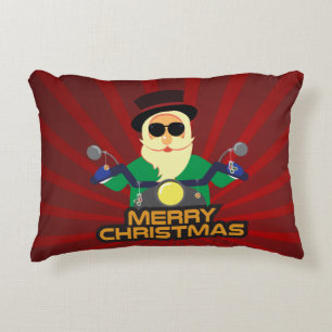 Biker Sinterklaas Kerst Kussensloop 40 cm x 30 cm Decoratief Kussen