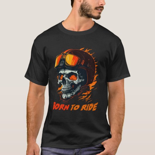 Biker Skeleton Mystic Death Bone T-shirt (Voorkant)