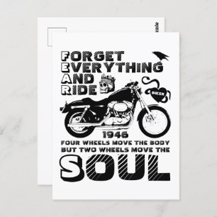 Biker Soul, persoonlijke geboortedatum Briefkaart