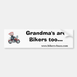 Biker Sticker Grandma Bumpersticker