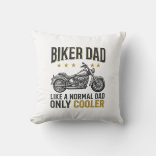 Biker Vader Vintage Motorfiets Citaat Shirt_1 Kussen