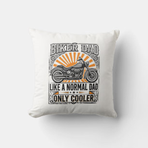 Biker Vader Vintage Motorfiets Vector Design_1 Kussen