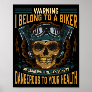 Biker Vriendin Echtgenote Ik Hoor Bij Een Biker Va Poster