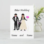 Biker Weddenschap Details toevoegen Kaart (Staand voorkant)