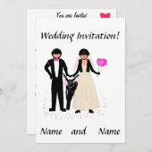 Biker Wedding Invitations Kaart (Voorkant / Achterkant)