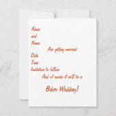 Biker Wedding Save the Date Kaart (Achterkant)