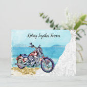 Biker Wedding Uitnodiging (Staand voorkant)