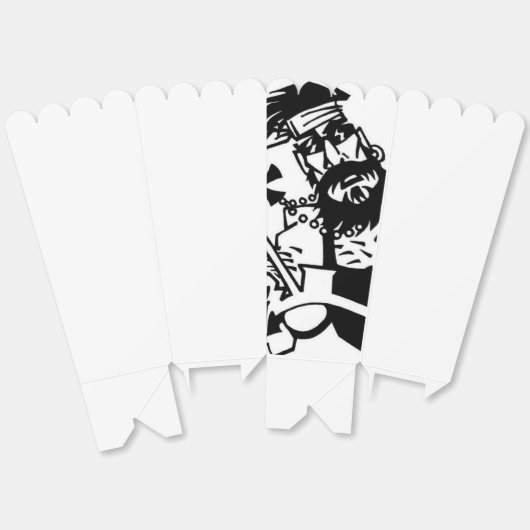 Biker zwarte witte popcorn dozen bedankdoosjes (Ongevouwen)