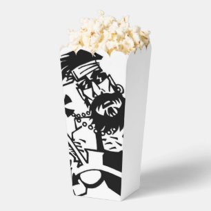 Biker zwarte witte popcorn dozen bedankdoosjes