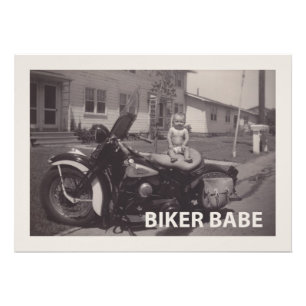 bikerbabe foto afdruk