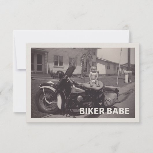 bikerbabe kaart (Voorkant)