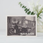 bikerbabe kaart (Staand voorkant)