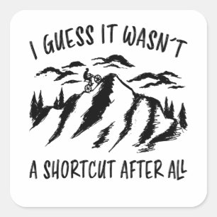 Bikercadeau voor mountainbike-fietser vierkante sticker