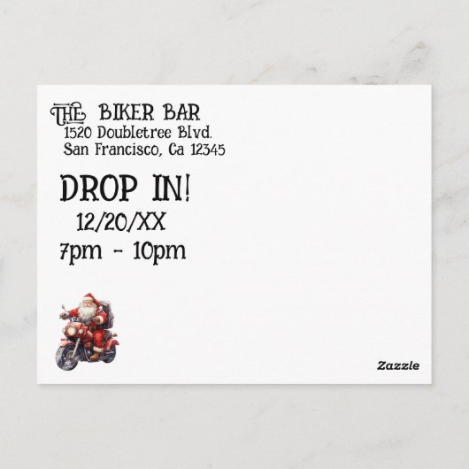 Bikermotor Briefkaart (Achterkant)