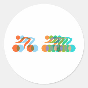 Bikers, Cyclers Freaks Ronde Sticker