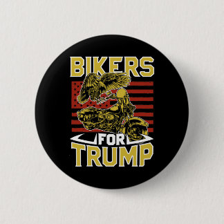 Bikers For Pro Trump Rule Motorcycle Rider Ronde Button 5,7 Cm