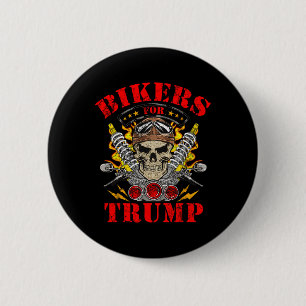 Bikers For Trump Motorclub Rijders Ronde Button 5,7 Cm