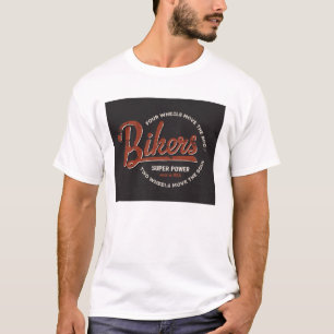 Bikers Super Power Retro Red Quote Design T-shirt